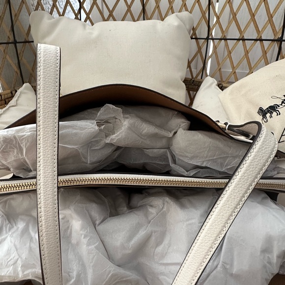 Coach Cream Leather Backpack - Picture 3 of 5